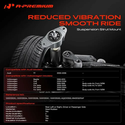 Vista 2 de A-Premium - Soporte de puntal superior trasero compatible con Volkswagen, Audi