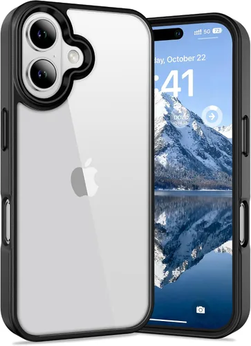 Vista 38 de Vakoo Funda transparente para iPhone 11 Pro Max, antiamarilleo, color negro