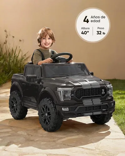 Vista 3 de Ford Shelby F-150 24V - Auto eléctrico para niños de 3 a 6 años Negro