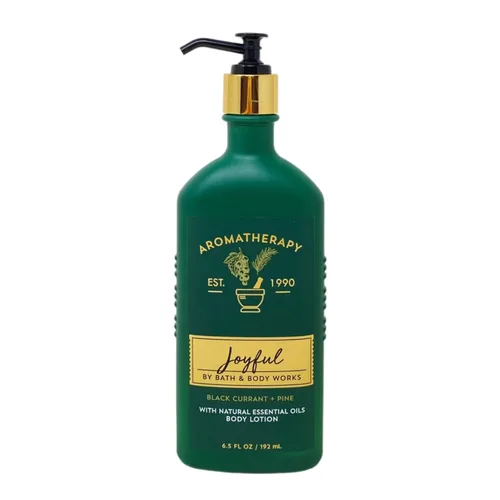 Vista 2 de Bath & Body Works Aromaterapia Joyful BLACK CURRANT PINE 2 Pack De Loción Corporal Bundle