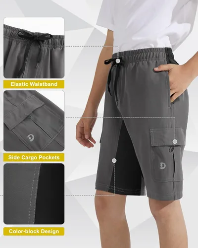 Vista 4 de Dizoboee Pantalones cortos de ciclismo acolchados para niños, pantalones cortos de ciclismo de montaña con relleno, ajuste holgado