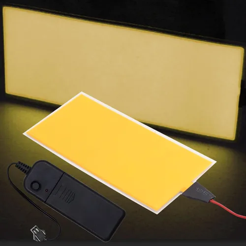 Vista 8 de jose2015 Panel electroluminiscente de 3.9 x 3.9 in, luz de panel electroluminiscente cortable, 3 modos con batería para decoración de bricolaje