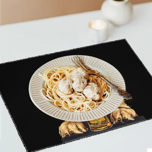 Vista 6 de Retriever Dog Beer Placemats Set of 6 Resistant Table Mats Washable Place Mats for Dinner Party Table Decoration