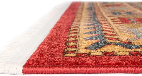 Vista 6 de Unique Loom Sahand Collection - Alfombra tradicional geométrica roja (2 pies 2 pulgadas x 3 pies)