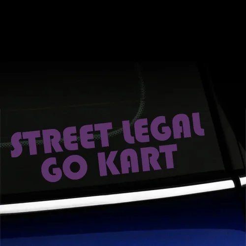 Vista 17 de Street Legal Go Kart - Calcomanía de vinilo para Mini Cooper, color a elegir - [azul azul]