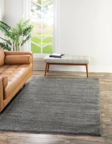 Vista 26 de Unique Loom Colección Solo - Alfombra Calabasas (7' 10" x 10' Rectangular, Azul Claro)