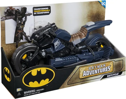Vista 8 de DC Comics, Aventuras de Batman, Batcycle de Batman, Batcycle y Batglider Transformables 2-en-1, Figura Compatible, Juguete de Súper Héroe para Niños