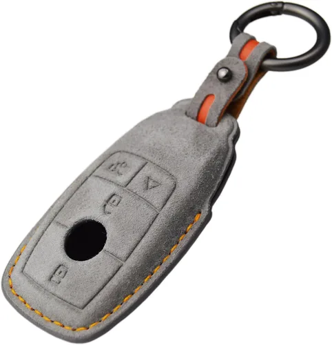Vista 9 de Cubierta de llave de cuero para Mercedes-Benz A C E S CLA CLS GLA GLB GLC GLE GLS G Glass