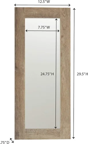 Vista 2 de Household Essentials 8078-1 Espejo de pared rectangular Ashwood
