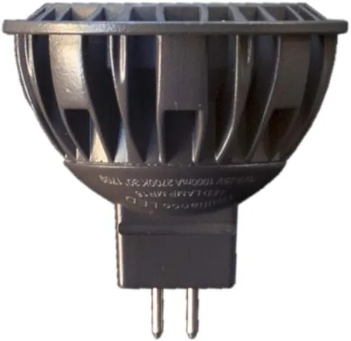 Vista 2 de Brilliance MR16 LED de 4 vatios, 3000K, 30 grados, 8-‐25 VAC, regulable, corriente máxima de 0.6 A
