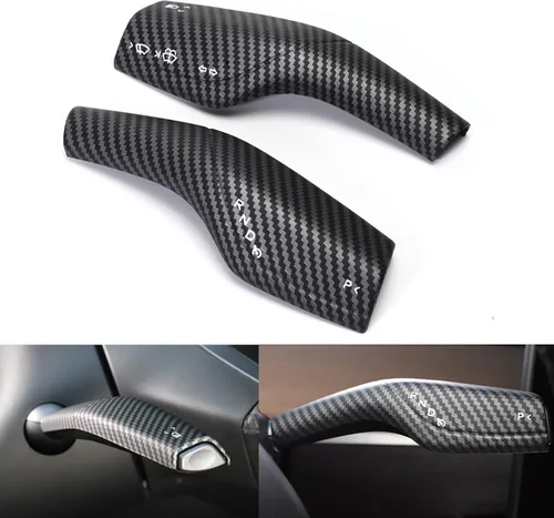 Vista 12 de Compatible con Tesla Model 3 Y 2021-2023, Real 3K240G de fibra de carbono para volante de columna de palanca de cambios, accesorios de decoración