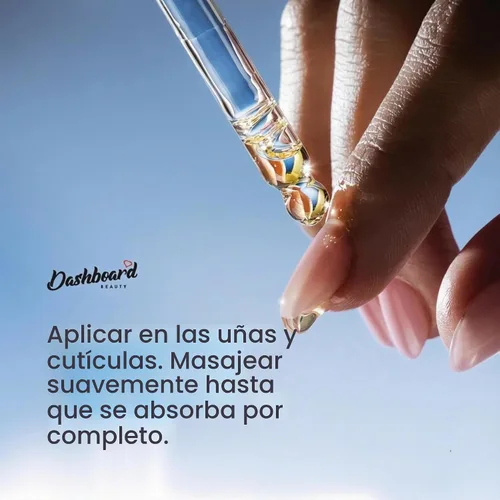 Vista 6 de Dashboard Beauty Aceite de uñas para cutículas, hidratante de uñas avanzado y fortalecedor de uñas premium con jojoba, vitamina E, repara las uñas