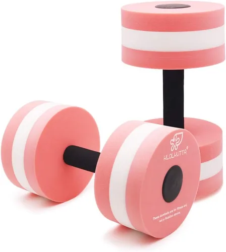 Vista 8 de Mancuernas acuáticas, 2 unidades, de espuma para ejercicio aeróbico en agua, mancuernas de resistencia para piscina, barras de mano para ejercicios