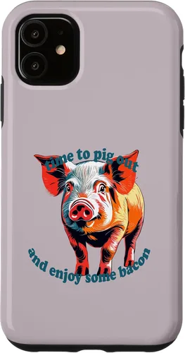 Vista 5 de iPhone 15 Time To Pig Out on National Pig Day Case