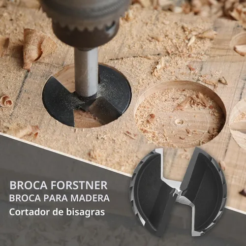 Vista 5 de Broca Forstner de 1 pulgada para carpintería, broca Forstner de 1" para madera, brocas de taladro para agujeros, cortador de bisagras para madera