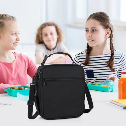 Vista 6 de Bolsa de almuerzo aislada para niños, bolsas de picnic térmicas con correa ajustable para adultos, niños, mujeres, hombres, niños y niñas