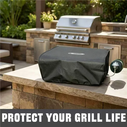 Vista 5 de Cubierta para parrilla Blackstone de 17 pulgadas de alta resistencia, tela Oxford 600D impermeable, cubierta protectora impermeable compatible