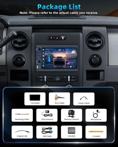 Vista 9 de Radio de coche estéreo para Ford F150 Radio 2004-2008: 7 "HD pantalla táctil estéreo incorporado Carplay inalámbrico Andriod Auto 5GWiFi