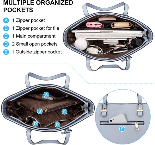 Vista 2 de LOVEVOOK Bolso de mano para mujer, bolso de hombro con asa superior, con bolsillo externo