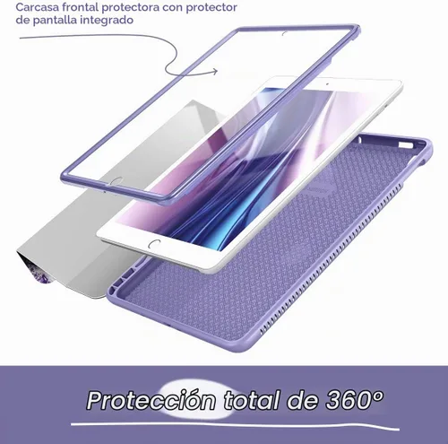 Vista 2 de SURITCH Funda para iPad Air 3 2019 (3ª generación)/iPad Pro 10.5 2017, [Protector de pantalla integrado] [Soporte para lápiz] Funda protectora
