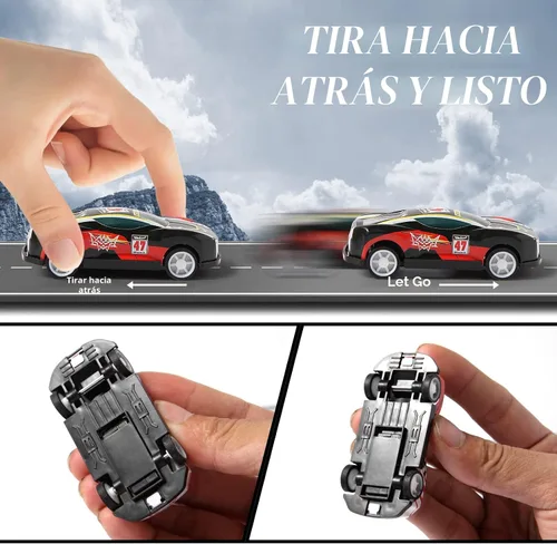 Vista 4 de Paquete de 28 Autos de Retroceso para Niños, Mini Vehículos de Juguete a Granel Favores de Fiesta Autos de Carreras de Juguetes, Rellenos de Bolsas
