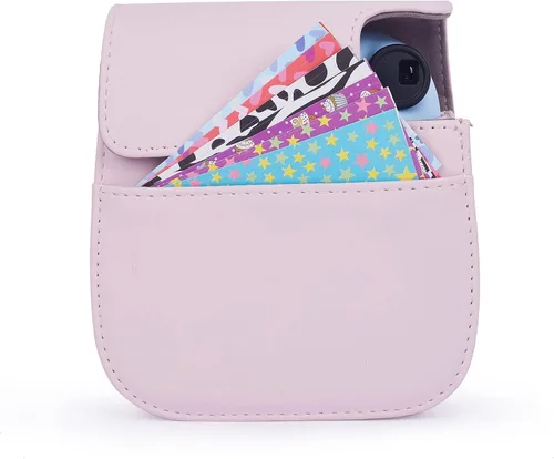 Vista 6 de Instant Mini 12 Funda Protectora para Cámara para Fujifilm Instax Mini 12/11, Funda de Cámara de Cuero PU Premium con Bolsillo y Correa Removible
