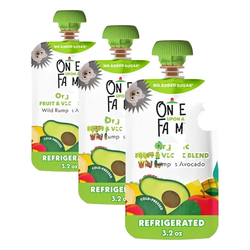 Vista 11 de Once Upon a Farm Mezcla Orgánica de Frutas y Verduras, Wild Rumpus Aguacate, 3.2 onzas