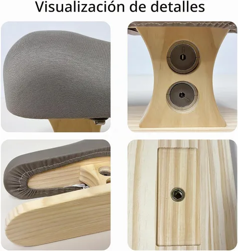 Vista 4 de Tabla de planchar con corsé de busto, tabla de planchar pequeña con base de madera maciza, tabla de prensar hecha a mano, jamón profesional a medida