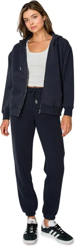 Vista 32 de Cali1850 Pantalón deportivo Cloud Nine Fleece para mujer, cintura alta, ajuste holgado, dos bolsillos, cintura elástica con cordón