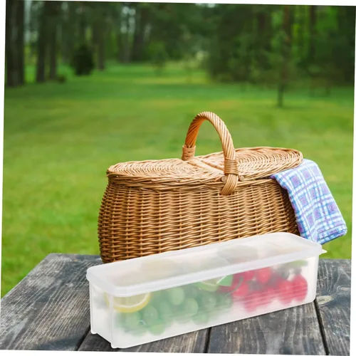 Vista 7 de 3 Pcs Transparent Fridge Organizers Food Storage Containers for Fruit Vegetable Bread Cheese Stackable PP Plastic Produce Saver Boxes with Airtight