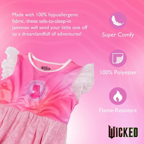 Vista 5 de Wicked - Vestido de fantasía para niñas Swirly Glinda