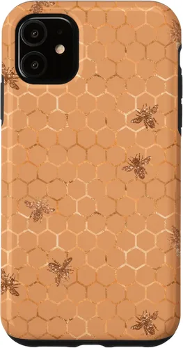 Vista 8 de Honey Comb Honey Bee Pretty Garden - Carcasa para iPhone 17