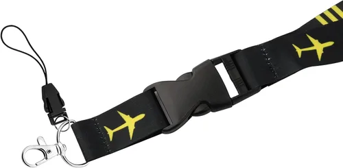 Vista 2 de MYOSPARK Llavero Pilot Lanyards con hebilla de seguridad desmontable "I Need You Here" (identificación de piloto)