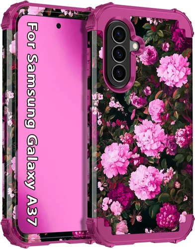 Vista 30 de Hekodonk Funda para Galaxy A17 5G, tres capas de protección resistente a prueba de golpes, plástico duro+silicona suave, funda protectora de cuerpo