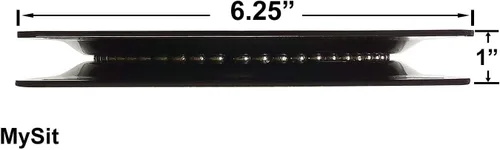 Vista 3 de MySit Taburete de bar resistente de 6.25 pulgadas de repuesto de placa giratoria, mecanismo giratorio cuadrado para silla reclinable o muebles
