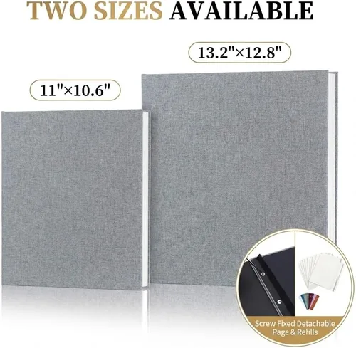 Vista 5 de Álbum de fotos autoadhesivo con páginas para fotos de 4x6, 5x7, 8x10, álbumes de recortes magnéticos con páginas adhesivas, libros con un bolígrafo