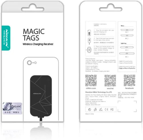 Vista 8 de Parche receptor para carga inalámbrica Nillkin Magic Tag Qi. Apto para dispositivos Apple y Android