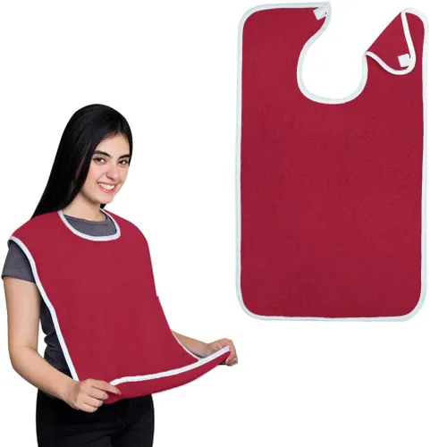 Vista 22 de Avalon Towels Adult Bibs for Women 100% Cotton Bib for Adults for Eating - Terry Cloth Adult Bibs for Men Clothing Protectors