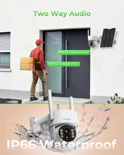 Vista 8 de CAMCAMP Solar Security Cameras Outdoor Wireless with 10" Monitor, 2 Cam Kit