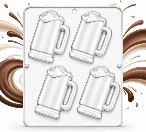 Vista 5 de Taza de cerveza Molde de caramelo de chocolate mediano 1236 con 4 cavidades