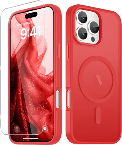 Vista 1608 de Funda para Google Pixel 10 Pro XL, cubierta magnética mate, color negro Fit for MagSafe, Screen Protector included, Shockproof Military Grade