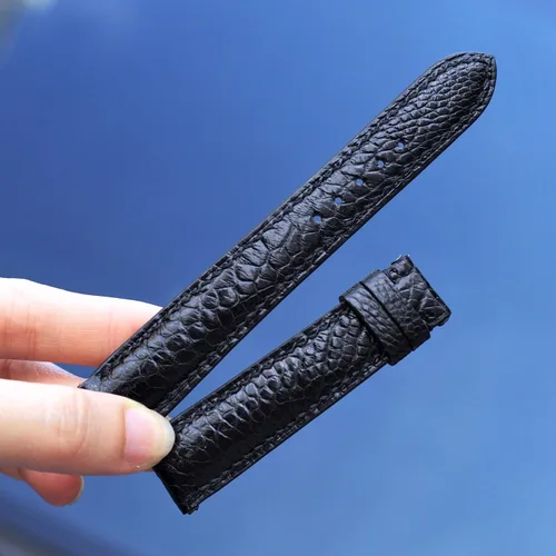 Vista 5 de Ostrich watch band custom watch bands black ostrich watch strap 20mm, 18mm, 19mm, 21mm, 22mm, 23mm