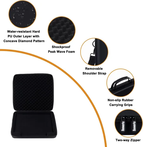 Vista 4 de Bolsa de transporte para controlador MIDI Banworks de poliuretano con carcasa rígida, ajuste personalizado para Ableton Push 3