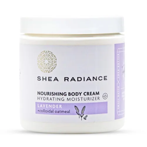Vista 9 de Shea Radiance Crema corporal nutritiva con avena coloidal Hidratante hidratante para pieles sensibles Hidratación suave con humedad duradera