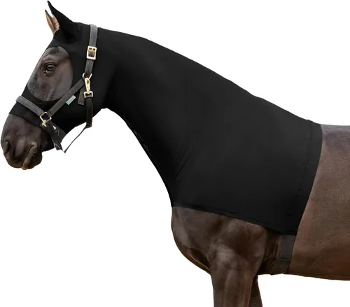 Vista 7 de Resistance Horse Hood Slinky Lycra Zip Mane Braid Shoulder Guard - Hoja de Cuidado de Caballos Sleazy Slickers