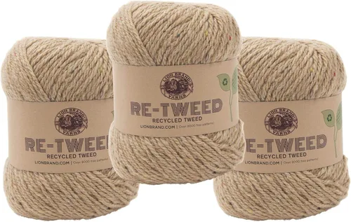 Vista 9 de Lion Brand Yarn ReTweed - Ovillo de lana (1 madeja), color hielo ártico