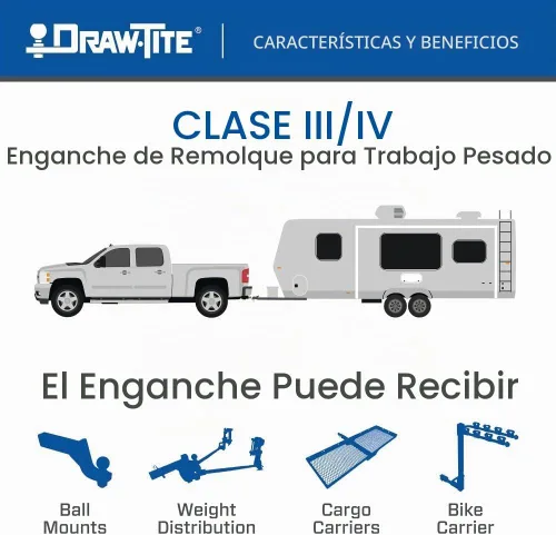 Vista 5 de Draw-Tite 75908 Enganche de Remolque Clase 3, Receptor Cuadrado de 2 Pulgadas, Compatible con Hyundai Santa Fe 2019-2020, KIA Sorento 2016-2020