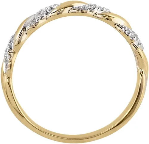 Vista 3 de Brilliant Expressions Anillo de promesa de oro amarillo, rosa o blanco de 10 quilates o 14 quilates, anillo de compromiso o anillo de boda