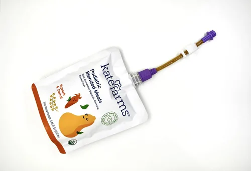 Vista 2 de Bolink - Paquete de 10 tubos de alimentación con tapa pequeña, conecta las bolsas de puré de alimentos con un pico a los tubos de alimentación.