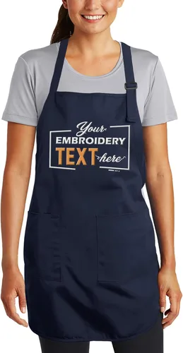 Vista 5 de TEEAMORE Delantales bordados personalizados para mujeres y hombres, añade tu texto de chef para parrilla de cocina, delantal personalizado